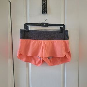 Lululemon Run: Speed Short *Block-It Pocket Grapefruit Heathered Black Size 8
